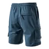 Pantaloncini tascabili AIOPESON da uomo 100 cotone Pantaloni corti sportivi casual Vita elasticizzata Pantaloncini sportivi di qualità Estate 220715