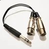 6,35 мм стерео мужского до двойного XLR 3PIN Женский микрофонный микрофон Аудио -кабель около 0,3 м/2 шт.
