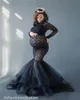 zwarte kant moederschap jurk