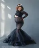 black lace maternity dress