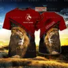 Zwierzę The King Lion Nazwa niestandardowa 3D Tee wysokiej jakości koszulka Summer okrągła szyja mężczyźni żeńska swoboda krótkiego rękawu top-3 220619