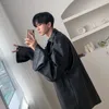 IEFB vêtements pour hommes coréen noir doux en cuir PU vêtements belle veste surdimensionnée mâle automne simple boutonnage 9Y3907 220816