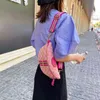 Neue netzrote Canvas-Taille Damenmode vielseitige One-Shoulder-Messenger-gedruckte Breitband-kleine Brusttasche Geldbörsen Online