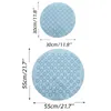 Guret Round Non-Slip Bath Mat Safety Shower PVC Badrummatta med dräneringshål Plastmassage Fot Pad Badrumstillbehör Set 220511