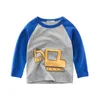 Sring Kids Close Boys 100 Cotton T Shirts Children Autumn Sweatshirts 만화 소녀 긴 소매 탑 아기 소년 T 셔츠 220620