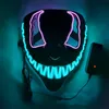 Máscara de fiesta de Halloween LED Resplandor luminoso en la oscuridad Anime Cosplay Máscaras 14 colores