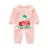 högkvalitativa bomullsbyxor för spädbarn 0-24 månader pojke flicka nyfödd lyx Newborn Långärmad design jumpsuit för barn G8089
