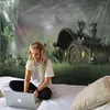 Simsant Wald-Märchen-Wandteppich, psychedelische Naturkunst, Wandbehang, Teppiche, Wohnzimmer, Schlafsaal, Dekoration, J220804