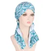 Berretto chemio pre-legato Musulmano interno Hijab Turbante Stampa Cancro Cappello Cofano Perdita di capelli Sciarpa Avvolgere Copricapo Foulard islamico