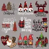 Notions Iron on Transfer Patches for Clothing Christmas Tree Snowman Heat Press Decals Cute DIY Stickers for Jeans Jackets Hoodies Family Party Favors Wholesale