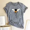 Pszczoły Drukuj T SHIRTS Kobiety Ubranie Letnie koszule T koszule Estetyka dla mody HARAJUKU TOP CAMISETA MUJER VERANO 220628