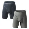 Underpants Männer Baumwolle Long Boxer Shorts Fitness Seamless Sport Training Running Jogger atmungsaktiv