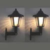 Hexagonal Solar Light Outdoor LED Solar Blaker Retro LED Wall Lamp Lantern Pub Villa Decor Waterproof Landscape Lamp för uteplats J220531