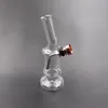 Wholesale clear cheap mini Beaker Glass oil Rig Dab Bong Smoking Hookah metal Bowl tobacco smoking pipe