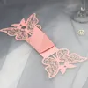 Farfalla tagliata al laser Bomboniere per carrozze vuote Scatole regalo Scatole per caramelle con nastro Forniture per feste di nozze per baby shower