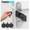 Электронный дверной замок Управление приложением Smart App Silver/Black Sherlock S2 Smart Stick Lock Bluetooth Wirelless Open или Close Door Works 201013