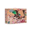 Gift Wrap 3Pcs Christmas Boxes Toy Present DIY Packaging Decor Cartoon Clear Window Paper Box For Xmas Year 2022