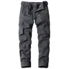 Men's Pants Men Pure Cotton Cargo Mens Spring Autumn Outdoor Military Multi-Pockets Tactical Multi-Pocket Long Trousers No BeltMen's