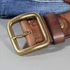 Belts Korea 130cm High Quality Leather Belt Buckle Luxury Designer Brand Man Cowskin Fashion Strap Male Jeans For Men Cowboy MaleBelts