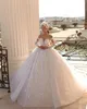 Бальное платье принцессы Свадебное платье Глубокие тяжелые кружевные аппликации свадебные платья на заказ ручной работы с длинными рукавами невесты платья