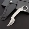 Hochwertiges taktisches Messer mit fester Klinge D2 Double Action Stone Wash Blade Full Tang Stahlgriffmesser mit Kydex