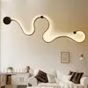 Novelty Items Modern Simple Serpentine LED Lights Art Designs Creative Wall Lamp Creative Lighting Fixture For Bedroom Living Room Aisle Home Decor