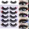 Curly Crisscross Thick Color Mink False Eyelashes Soft Light Hand Made Reusable Multilayer 3D Fake Lashes Full Strip Easy to Wear 8 Models DHL Eyelash Extensions