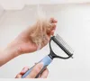 Chien toilettage brosse chat animal de compagnie Double face sûr efficace peigne de démêlage pour chiens chats plus de perte désagréable ou de cheveux volants