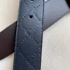 Designers Men Belts Two Letter Buckle Black Embossed Genuine Leather Waistbands For Business Belt