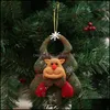 Dekoracje świąteczne świąteczne przyjęcie zapasy domu ogród 3D wisiorki urocze urocze Święty Mikołaj Claus Elk Tree Decorati DH0