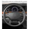 Coprivolante per auto in pelle sintetica nera ricamata a mano per Mercedes Benz ClClass C216 SClass W221 2006 20072010 J220808