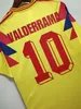 #10 Valderrama Colômbia 1990 Camisas de futebol retrô de casa