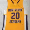 Xflsp Montverde Academy 20 Maglia Ben Simmons Ricamo cucito Uomo Basket College Maglie SCUOLA ALTA Uniforme indossa