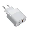 EU US UK AU Caricabatterie GaN da 30 W Dual USB Type C PD QC 3.0 2.0 Spina di ricarica rapida per tablet Apple