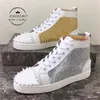 Desginer Sneakers Rivet Shoe Studded Spikes Casual Shoes Women Mens Sneaker Leather Platform Trainers Insider Silver High Fashion Shoe Size 34-48