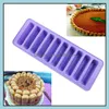 Andra Bakeware Kitchen Dining Bar Home Garden Chocolate Tool Baking Ice Lattice 10 med tummen Strip Sile Biscuit Cake Mold Sea Way Pad118