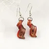 Boucles d'oreilles rétro en verre de Murano, 6 paires, breloques de Style chinois, pendentif de personnalité fait à la main, spirale rouge pour femme