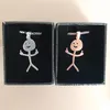 Roestvrijstalen sleutelbeen schattige kazuha goth vriendinnen grappige personage doodle man ketting kpop choker origineel zilveren meisje cadeau