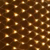 Dizeler LED Noel Net Garland Dize Işıkları 4.5mx1.5m Peri Noel Partisi Bahçe Düğün Dekorasyon Perdesi Ağ Ayakkabı