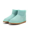 Classique Court Mini 5854 femmes bottes de neige garder au chaud botte peau de vache en peau de mouton femmes chaussons chaussures d'hiver 15 couleur avec carte sac à poussière cadeau de Noël