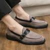 Tasarımcı Marka Erkek Deri Ayakkabı Erkekler için İtalyan Resmi Brogue Rahat İş Ayakkabıları Penny Loafer'lar Zarif Moda Erkek Ayakkabı 220324
