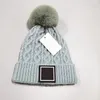 New Fashion Women Knitted Caps Warm And Soft Beanies Brand Crochet Hats With Tag Wholesale
