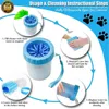Pet Beauty Werkzeuge Hund Paw Cleaner Tasse Weiche Silikonkämme tragbarer Außentuch Handtuch Fuß Waschmaschine Reinigen Sie schnell den Fußreinigungsschale