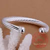 925 Sterling Silver Bangles Men Twisted Cable Bracelet Antique Brand Vintage Bangles Christmas Gifts Womens Cuff Bracelet 2207162331151