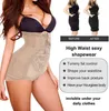 Seksi Butt Lifter Shapewear Yüksek Bel Eğitmeni Karın Kontrol Külotu Vücut Şakacı Kadınlar Giyin Düzenli Fermuar Düzeltici İç Giyim L220802