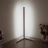 북유럽 LED 플로어 램프 현대 단순한 따뜻한 흰 코너 막대 조명 거실 침실 내부 분위기 실내에 서있는 내부 분위기