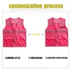 Men's Vests Summer Custom Visibility Reflective Safety Vest Work Uniform Mesh Solid Color Top Strips Construction Multi-pocket Coat Guin22