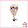 925 Srebrny balon na gorące powietrze Latające koraliki domowe uroki DIY dla dopasowania biżuterii bransoletki pandora