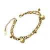 Armband lyxiga armband för kvinnor Indien mode titan smycken guld rostfritt stål romerska siffror charm designer kvinnliga älskare små populära gåvor vän hand hand