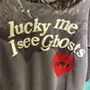 2020 Lucky Me Hoodies Мужчины женщины видят, я с капюшонами чувствует себя красные свитера, дети, видят призрачные свитера T220721